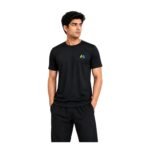 Anushka Sports black dry fit T-shirt for men