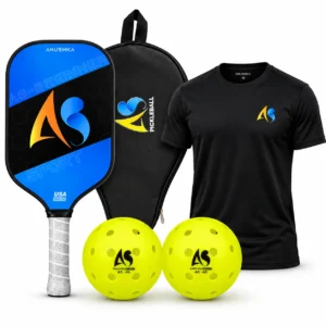 AS Beginner Combo with pickleball paddle, 2 AS-40 pickleballs, carry case and Dry-Fit T-shirt
